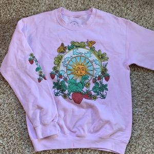 pacsun strawberry sun sweatshirt